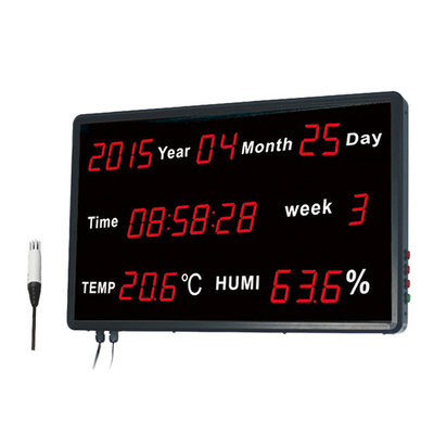 Китай Термометр и влагомер даты времени цифровой с стеной - установленным большим экранным дисплеем СИД поставщик